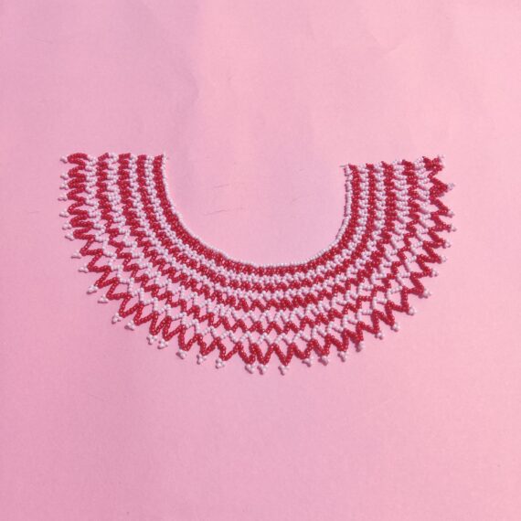 Thakorji Gadi Mala 1 Pcs | Pink & Red Moti Mala | Gadi Mala for Laddu Gopal