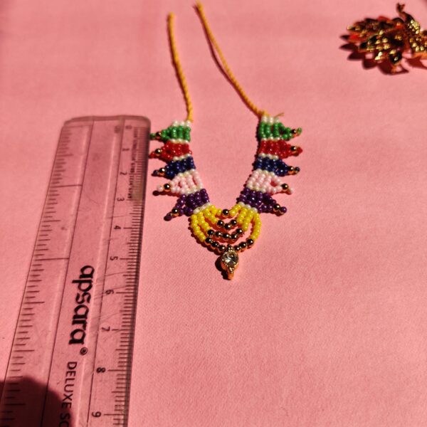 Multi Colour Beaded Kanth Mala for Laddu Gopal | Ashtsakha Mala | Pack of 1 - Image 4