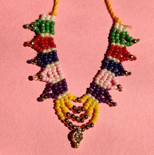 Multi Colour Beaded Kanth Mala for Laddu Gopal | Ashtsakha Mala | Pack of 1