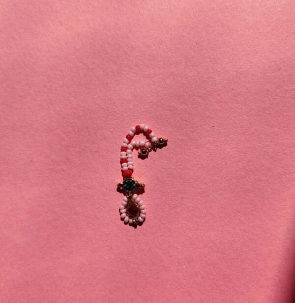 Elegant Beaded Shishful for Laddu Gopal Pink - Image 4