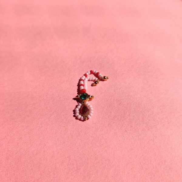 Elegant Beaded Shishful for Laddu Gopal Pink