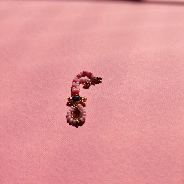 Elegant Beaded Shishful for Laddu Gopal Pink - Image 3