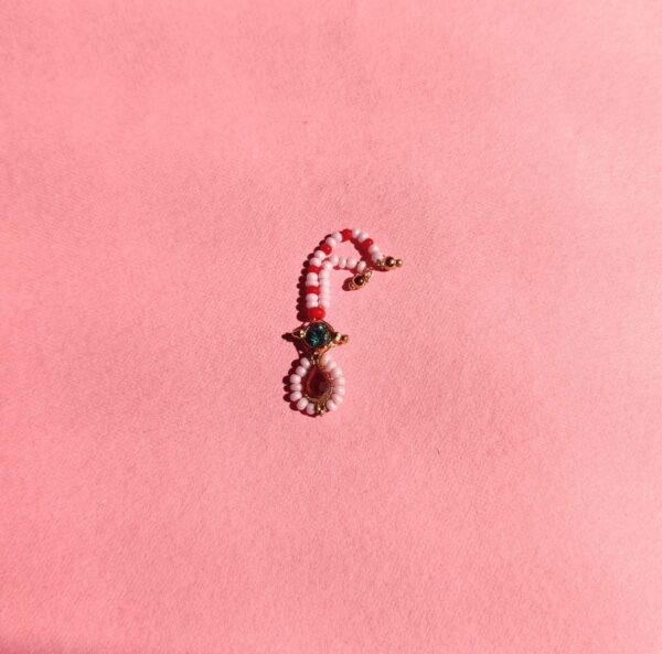 Elegant Beaded Shishful for Laddu Gopal Pink - Image 2