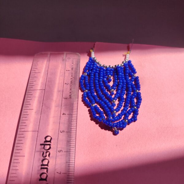 Handmade Blue & Silver Kanth Mala for Laddu Gopal - Image 2