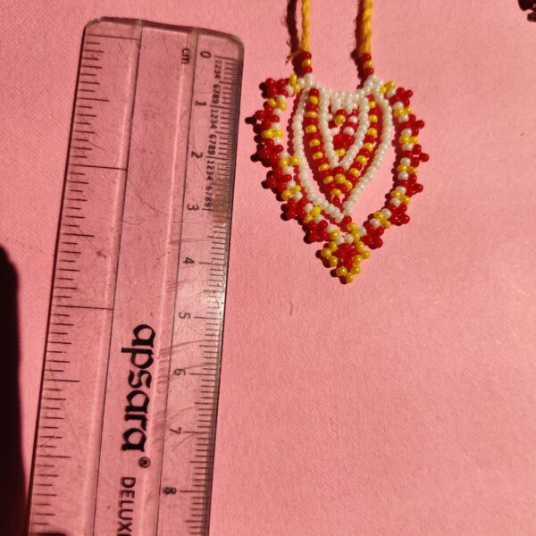 Handmade Red, Yellow & White Kanth Mala for Laddu Gopal - Image 2