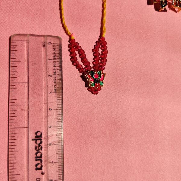 Handmade Pink Crystal Small Mala for Laddu Gopal - Image 4