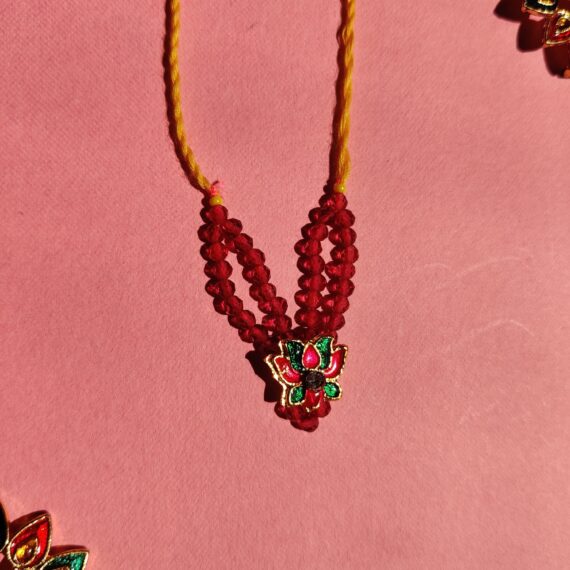Handmade Pink Crystal Small Mala for Laddu Gopal