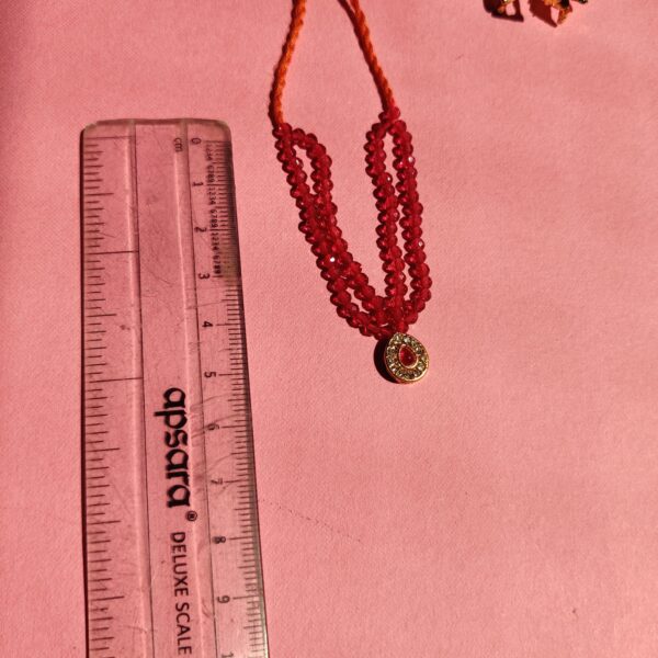 Handmade Pink Crystal Mala for Laddu Gopal - Image 6