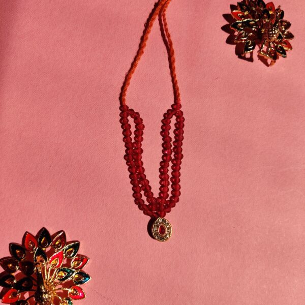 Handmade Pink Crystal Mala for Laddu Gopal - Image 5