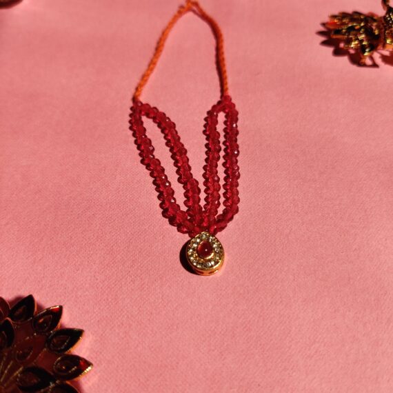 Handmade Pink Crystal Mala for Laddu Gopal