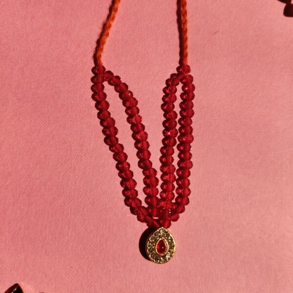 Handmade Pink Crystal Mala for Laddu Gopal - Image 4