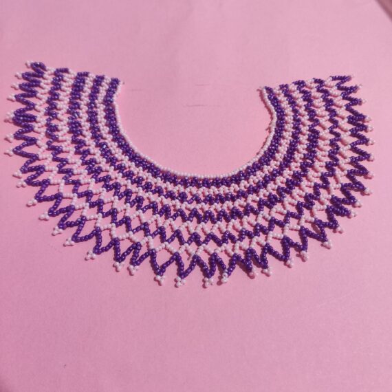 Thakorji Gadi Mala 1 Pcs | Pink & Purple Moti Mala | Gadi Mala for Laddu Gopal