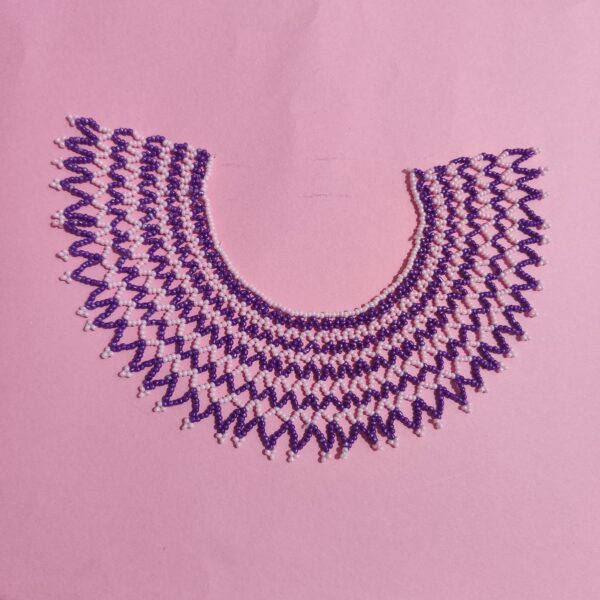 Thakorji Gadi Mala 1 Pcs | Pink & Purple Moti Mala | Gadi Mala for Laddu Gopal - Image 3